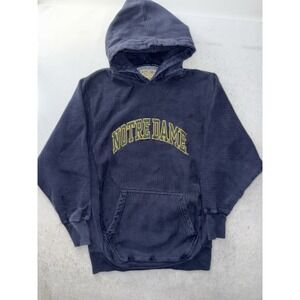 Vintage Notre‎ Dame Steve and Barry's Reverse Weave Hoodie Sweatshirt Size XS